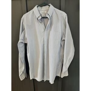 Brooks Brothers Long Sleeve Shirt Mens 15 1/2 Regular Fit Non Iron Blue Stripe